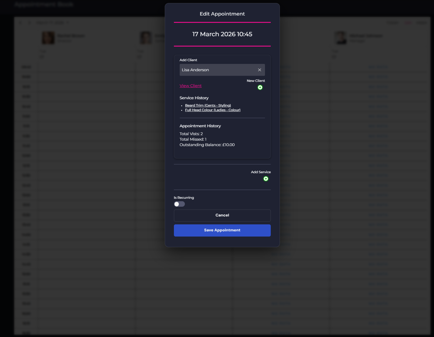 Revyfy Appointment Calendar