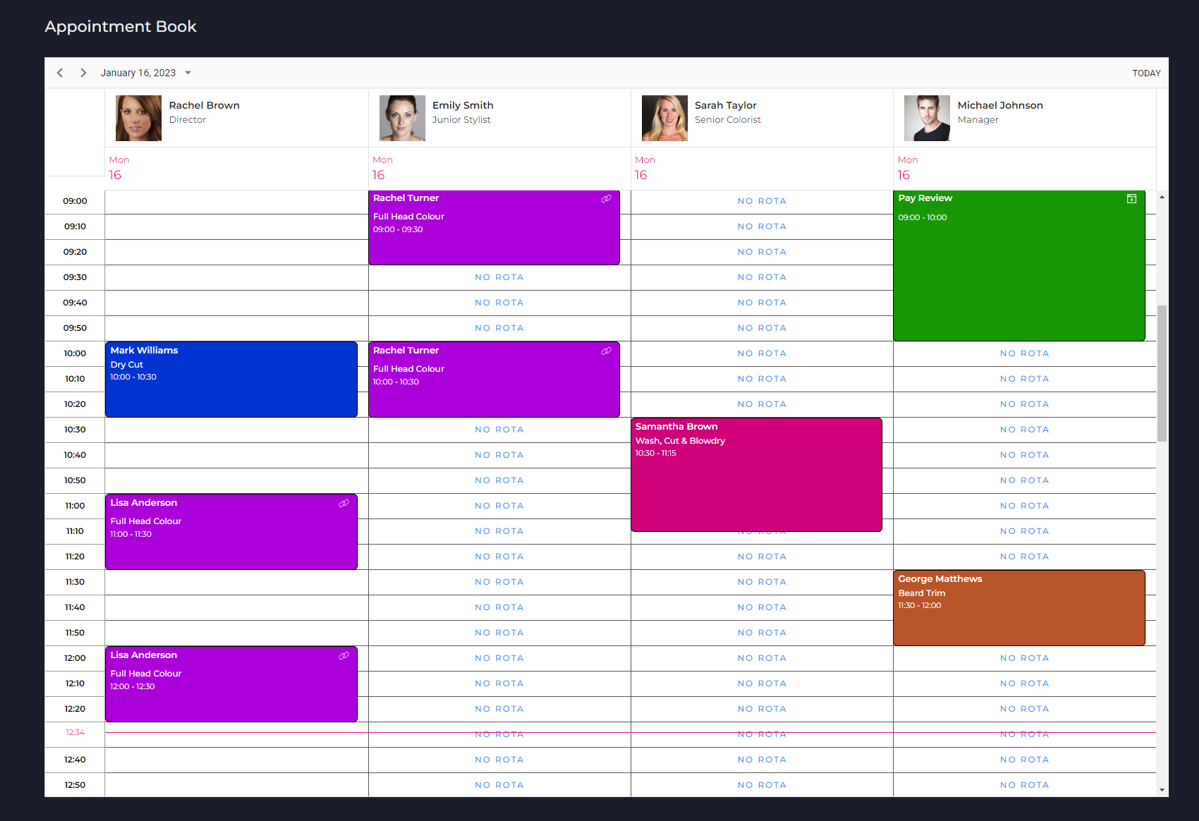 Revyfy Appointment Calendar